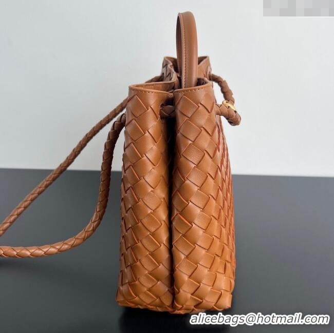 Buy Cheap Bottega Veneta Medium Andiamo Top Handle Bag in Intrecciato Leather 743572 Chestnut Brown 2025