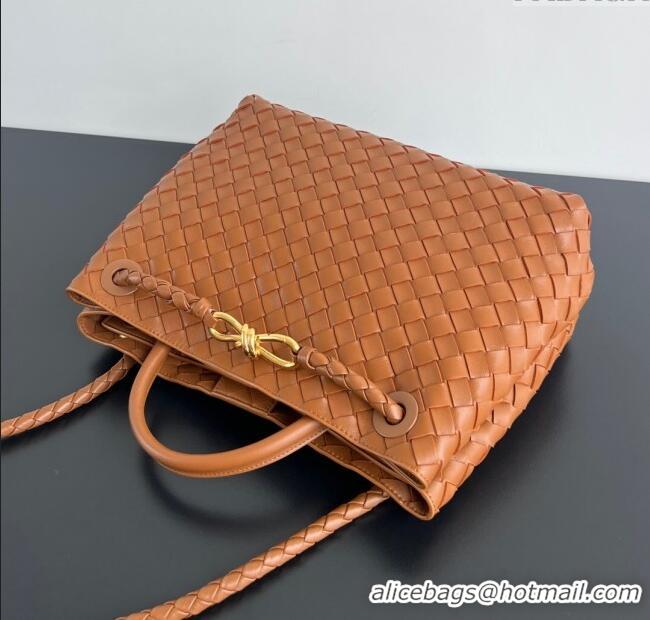 Buy Cheap Bottega Veneta Medium Andiamo Top Handle Bag in Intrecciato Leather 743572 Chestnut Brown 2025