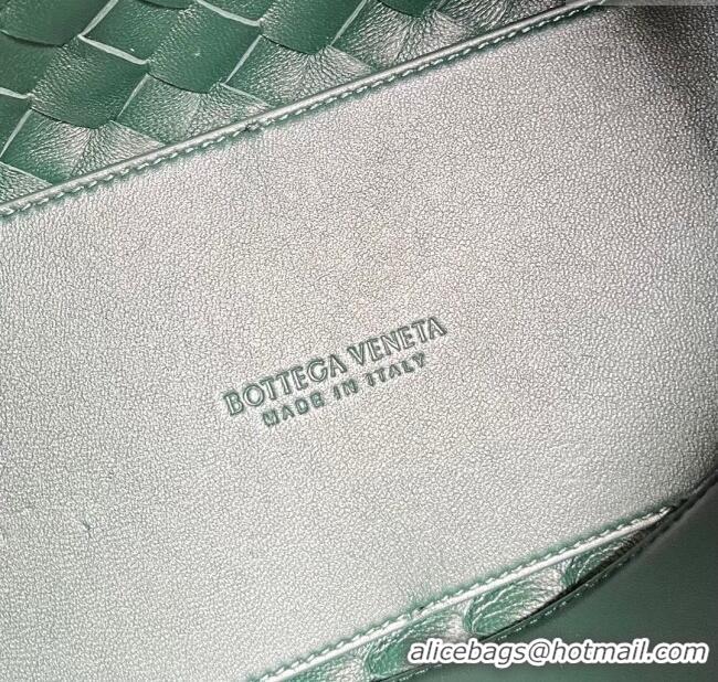 Cheap Design Bottega Veneta Medium Andiamo Top Handle Bag in Intrecciato Leather 743572 Emerald Green 2025