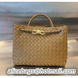 Promotional Bottega Veneta Medium Andiamo Top Handle Bag in Intrecciato Leather 743572 Acorn Brown 2025