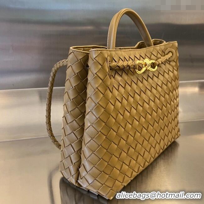 Promotional Bottega Veneta Medium Andiamo Top Handle Bag in Intrecciato Leather 743572 Acorn Brown 2025