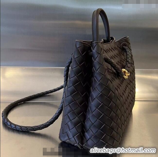 Well Crafted Bottega Veneta Medium Andiamo Top Handle Bag in Intrecciato Leather 743572 Fondant Brown 2025