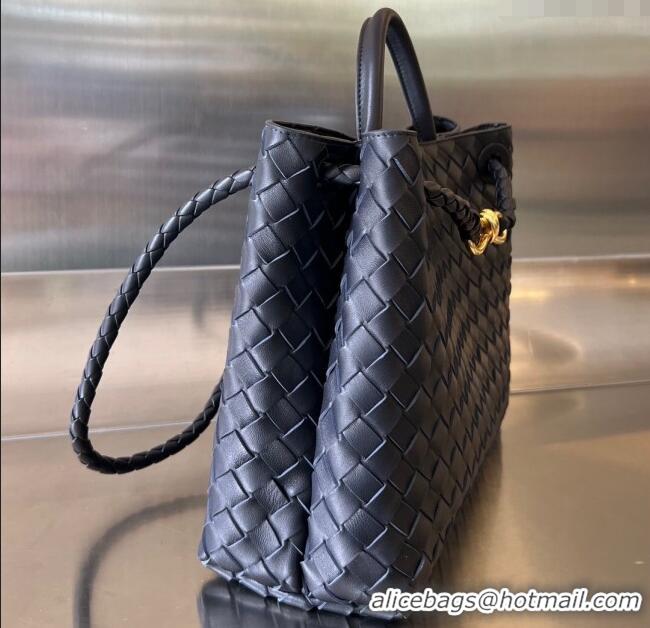Promotional Bottega Veneta Medium Andiamo Top Handle Bag in Intrecciato Leather 743572 Space/Gold 2025