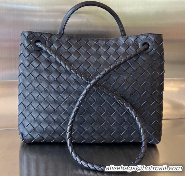 Promotional Bottega Veneta Medium Andiamo Top Handle Bag in Intrecciato Leather 743572 Space/Gold 2025