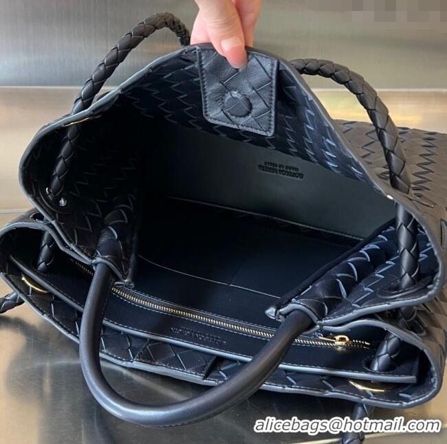 Promotional Bottega Veneta Medium Andiamo Top Handle Bag in Intrecciato Leather 743572 Space/Gold 2025