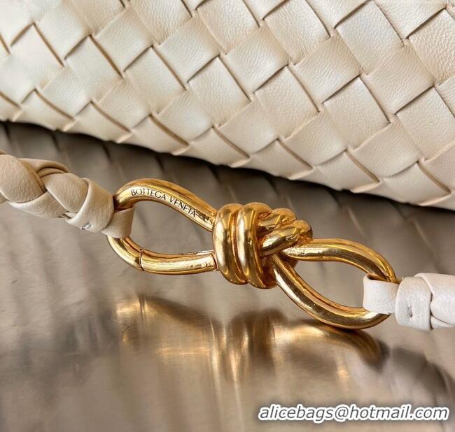 Trendy Design Bottega Veneta Medium Andiamo Top Handle Bag in Intrecciato Leather 743572 Oat Yellow 2025
