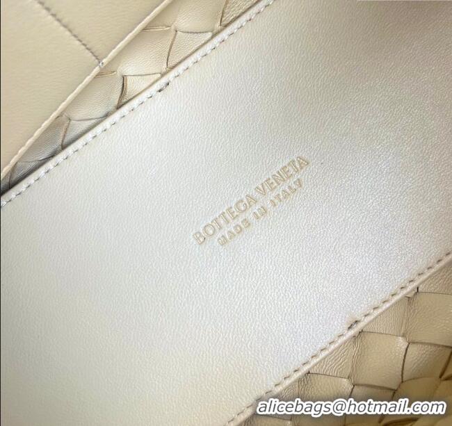 Trendy Design Bottega Veneta Medium Andiamo Top Handle Bag in Intrecciato Leather 743572 Oat Yellow 2025