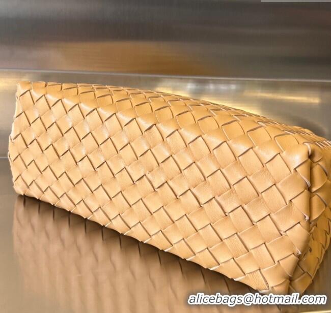 New Style Bottega Veneta Medium Andiamo Top Handle Bag in Intrecciato Leather 743572 Almond Yellow 2025