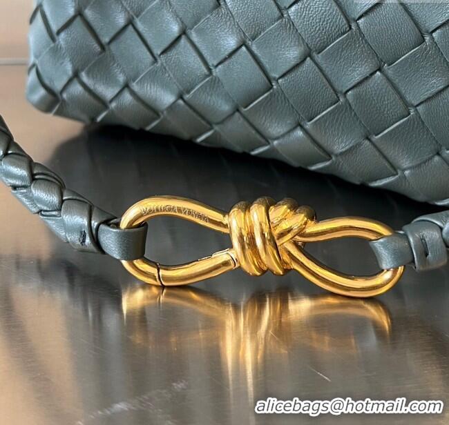 Promotional Bottega Veneta Medium Andiamo Top Handle Bag in Intrecciato Leather 743572 Raintree Green 2025