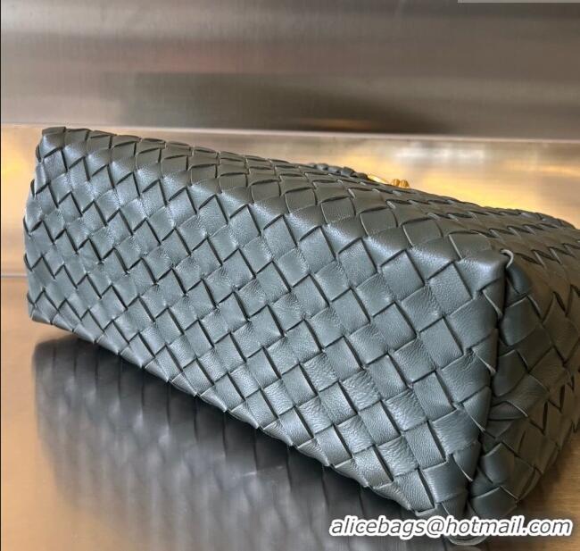 Promotional Bottega Veneta Medium Andiamo Top Handle Bag in Intrecciato Leather 743572 Raintree Green 2025