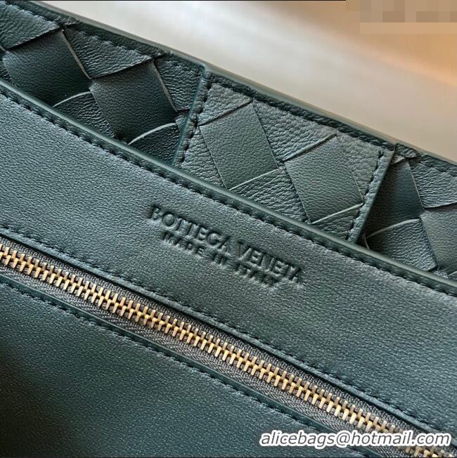 Promotional Bottega Veneta Medium Andiamo Top Handle Bag in Intrecciato Leather 743572 Raintree Green 2025