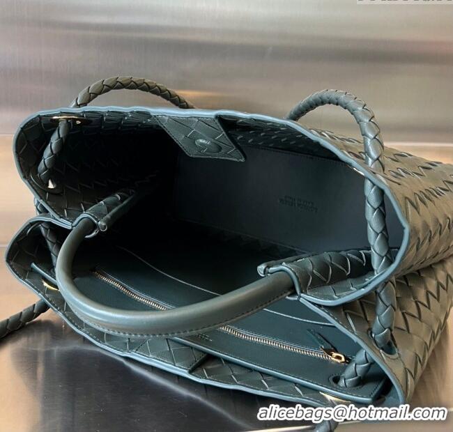 Promotional Bottega Veneta Medium Andiamo Top Handle Bag in Intrecciato Leather 743572 Raintree Green 2025