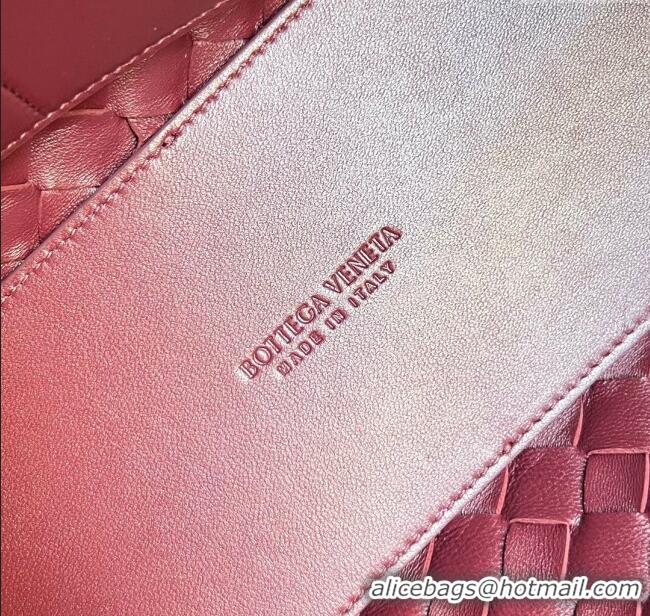Good Product Bottega Veneta Medium Andiamo Top Handle Bag in Intrecciato Leather 743572 Dark Burgundy 2025