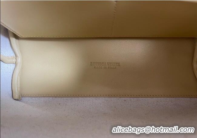 Good Looking Bottega Veneta Small Andiamo Top Handle Bag in Raffia Straw and Leather 743568 Yellow 2025