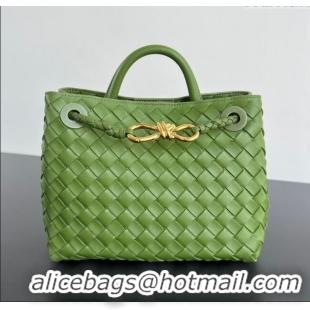 Shop Cheap Bottega Veneta Small Andiamo Top Handle Bag in Intrecciato Leather 743568 Matcha Green 2025