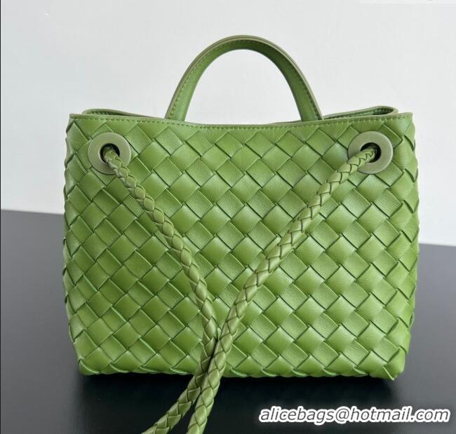 Shop Cheap Bottega Veneta Small Andiamo Top Handle Bag in Intrecciato Leather 743568 Matcha Green 2025