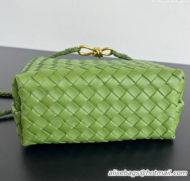 Shop Cheap Bottega Veneta Small Andiamo Top Handle Bag in Intrecciato Leather 743568 Matcha Green 2025
