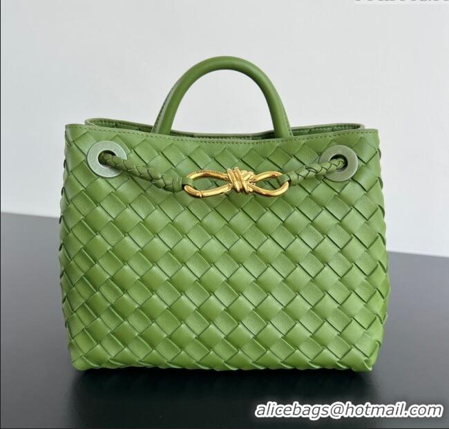 Shop Cheap Bottega Veneta Small Andiamo Top Handle Bag in Intrecciato Leather 743568 Matcha Green 2025