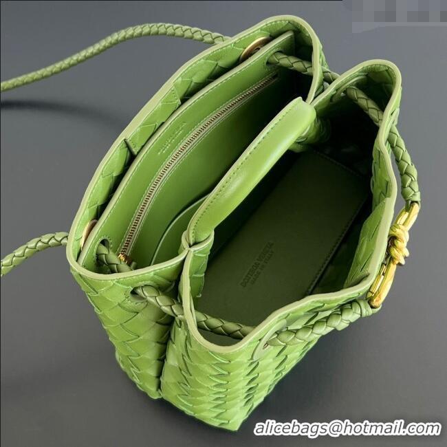 Shop Cheap Bottega Veneta Small Andiamo Top Handle Bag in Intrecciato Leather 743568 Matcha Green 2025