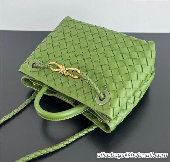 Shop Cheap Bottega Veneta Small Andiamo Top Handle Bag in Intrecciato Leather 743568 Matcha Green 2025