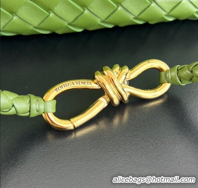 Shop Cheap Bottega Veneta Small Andiamo Top Handle Bag in Intrecciato Leather 743568 Matcha Green 2025