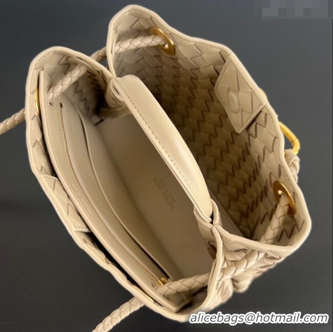 Super Quality Bottega Veneta Small Andiamo Top Handle Bag in Intrecciato Leather 743568 Dusty Beige 2025