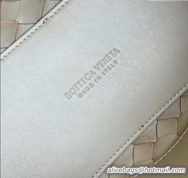 Well Crafted Bottega Veneta Small Andiamo Top Handle Bag in Intrecciato Leather 743568 Light Cream Yellow 2025
