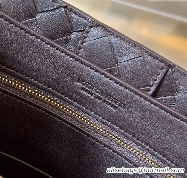 Luxury Cheap Bottega Veneta Small Andiamo Top Handle Bag in Intrecciato Leather 743568 Fondant Brown 2025