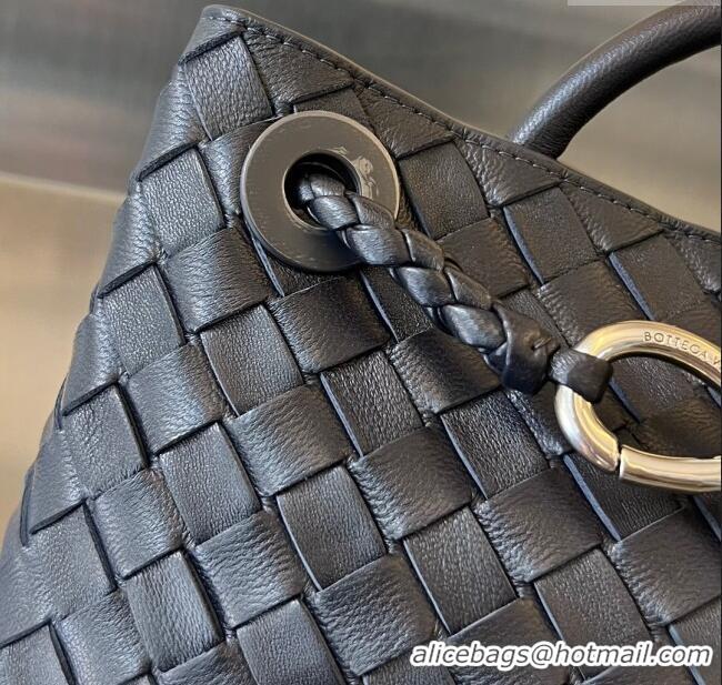 Best Price Bottega Veneta Small Andiamo Top Handle Bag in Intrecciato Leather 743568 Space/Silver 2025