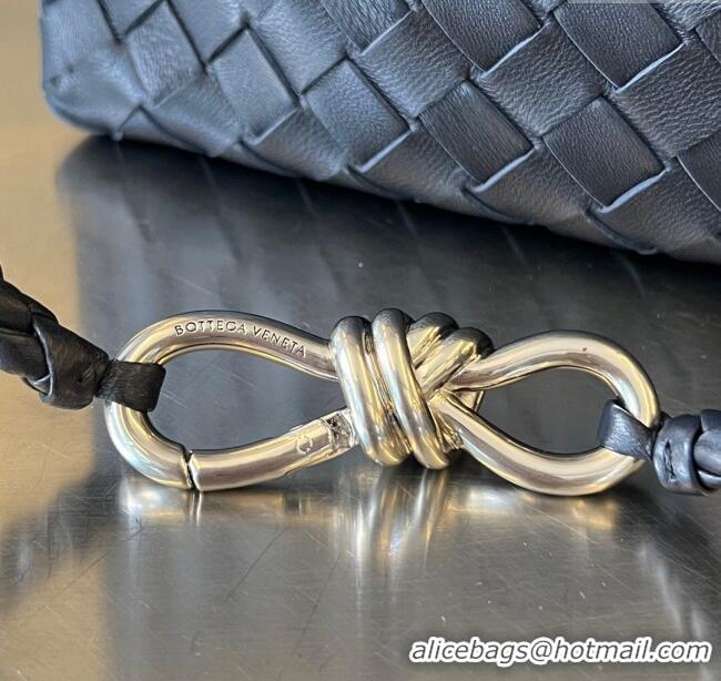 Best Price Bottega Veneta Small Andiamo Top Handle Bag in Intrecciato Leather 743568 Space/Silver 2025