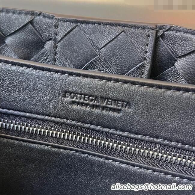 Best Price Bottega Veneta Small Andiamo Top Handle Bag in Intrecciato Leather 743568 Space/Silver 2025