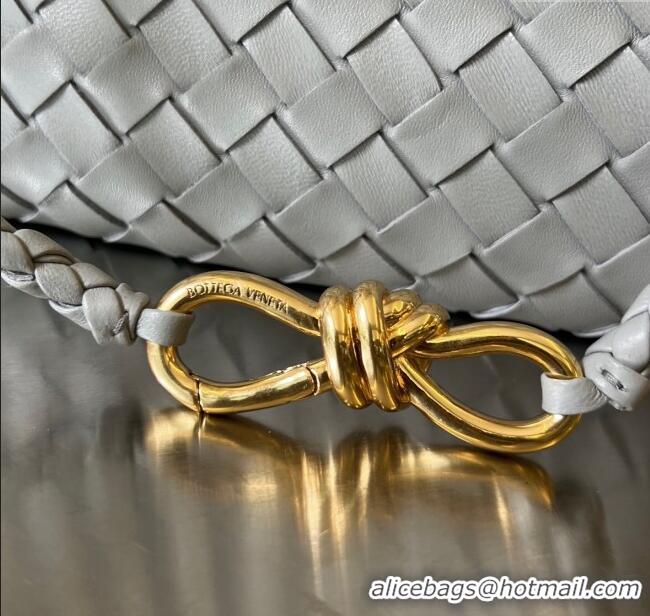 Good Quality Bottega Veneta Small Andiamo Top Handle Bag in Intrecciato Leather 743568 Agate Grey 2025