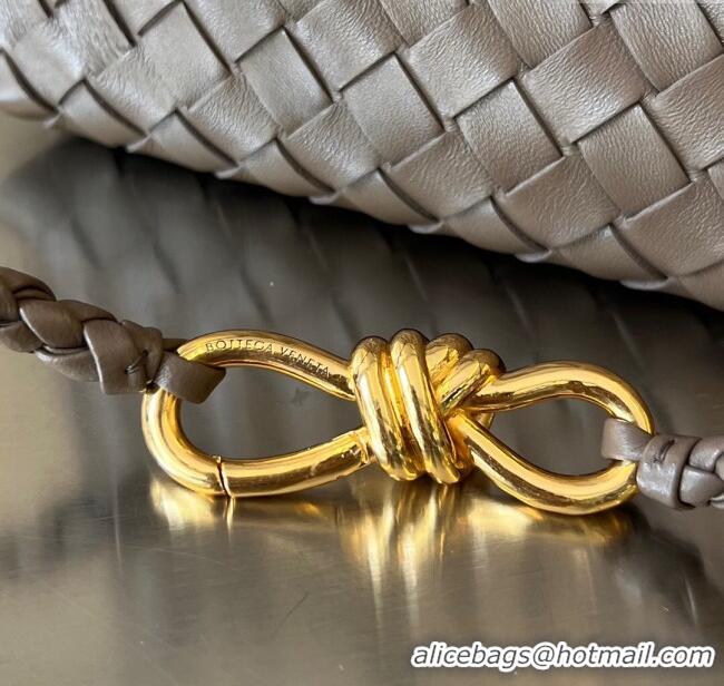Discount Bottega Veneta Small Andiamo Top Handle Bag in Intrecciato Leather 743568 Taupe Grey 2025