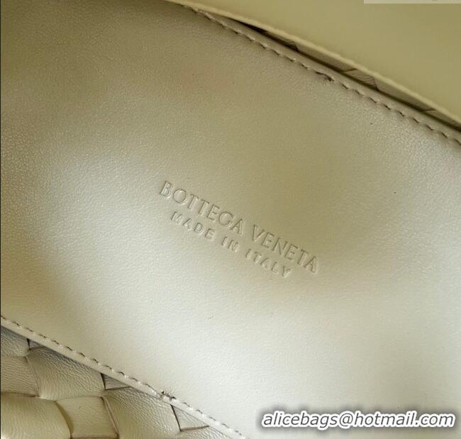 Most Popular Bottega Veneta Small Andiamo Top Handle Bag in Intrecciato Leather 743568 Ice Cream Yellow 2025