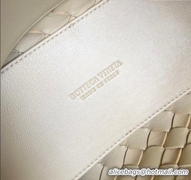 Best Price Bottega Veneta Small Andiamo Top Handle Bag in Intrecciato Leather 743568 Oat Yellow 2025