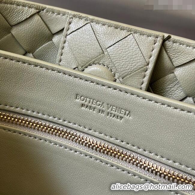 Well Crafted Bottega Veneta Small Andiamo Top Handle Bag in Intrecciato Leather 743568 Travertine Green 2025