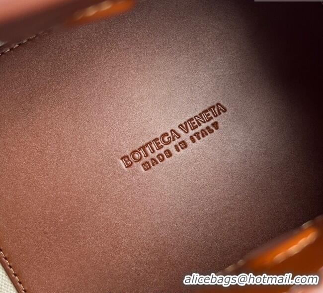 Promotional Bottega Veneta Small Parachute Shoulder Bag in Canvas and Leather 826220 Lightwood Brown 2025