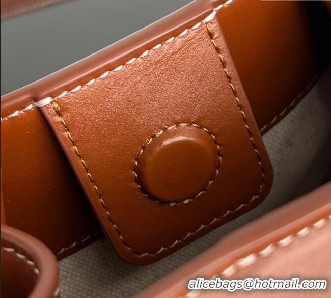 Promotional Bottega Veneta Small Parachute Shoulder Bag in Canvas and Leather 826220 Lightwood Brown 2025