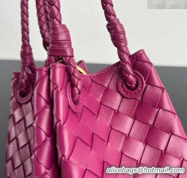 Good Product Bottega Veneta Small Parachute Shoulder Bag in Intrecciato Leather 796569 Cinnabar Purple 2025