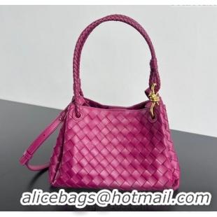 Promotional Bottega Veneta Parachute Medium Shoulder Bag in Intrecciato Leather 835921 Cinnabar Purple 2025