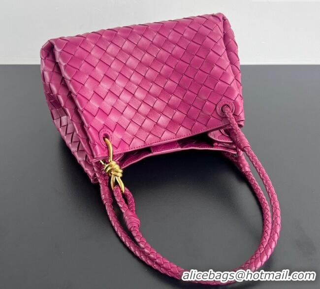 Promotional Bottega Veneta Parachute Medium Shoulder Bag in Intrecciato Leather 835921 Cinnabar Purple 2025