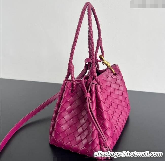 Promotional Bottega Veneta Parachute Medium Shoulder Bag in Intrecciato Leather 835921 Cinnabar Purple 2025