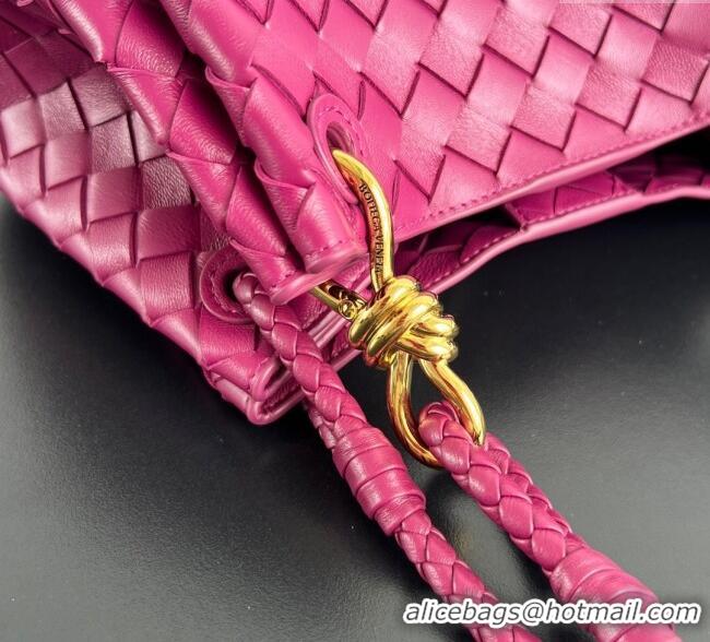 Promotional Bottega Veneta Parachute Medium Shoulder Bag in Intrecciato Leather 835921 Cinnabar Purple 2025