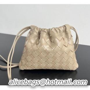Reasonable Price Bottega Veneta Small Dustbag in Intrecciato Leather 816987 Dusty Beige 2025