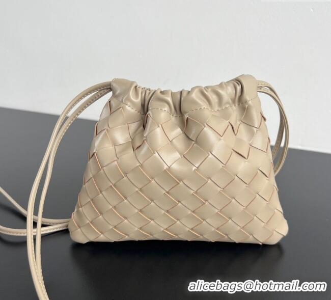 Reasonable Price Bottega Veneta Small Dustbag in Intrecciato Leather 816987 Dusty Beige 2025