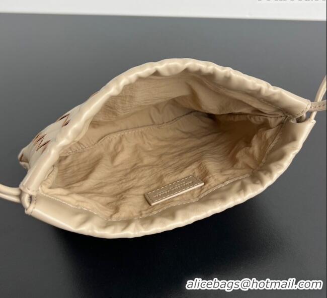 Reasonable Price Bottega Veneta Small Dustbag in Intrecciato Leather 816987 Dusty Beige 2025