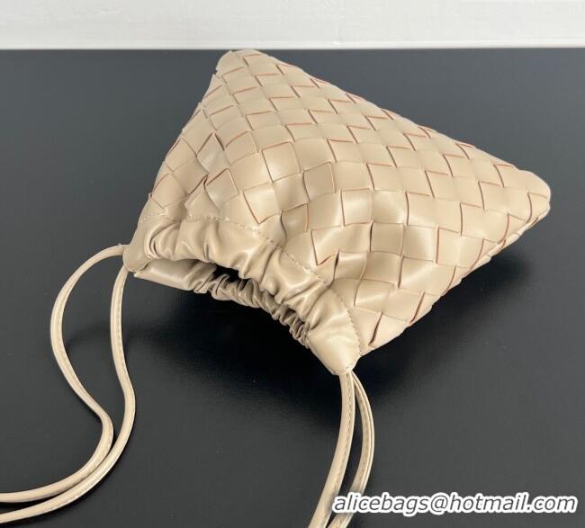 Reasonable Price Bottega Veneta Small Dustbag in Intrecciato Leather 816987 Dusty Beige 2025