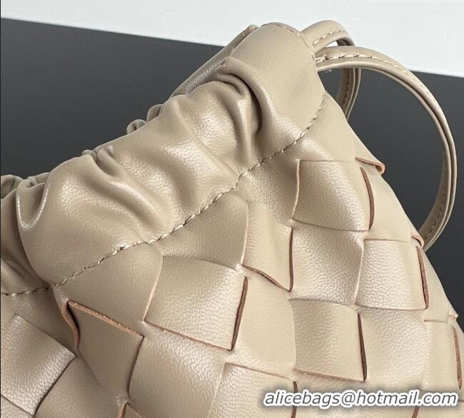 Reasonable Price Bottega Veneta Small Dustbag in Intrecciato Leather 816987 Dusty Beige 2025