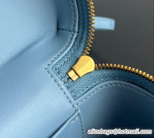 Buy Discount Bottega Veneta Bang Bang Vanity Case in Intrecciato Suede 789109 Light Blue 2025