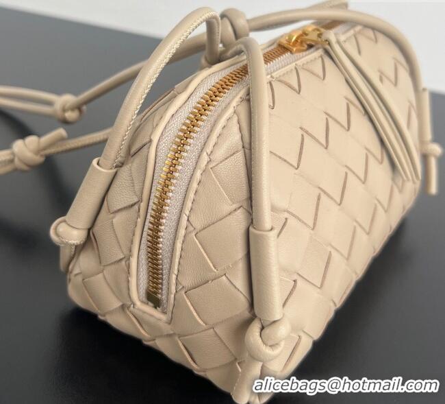 Well Crafted Bottega Veneta Intrecciato Leather Concert Pouch Mini Bag 794258 Dusty Beige 2025